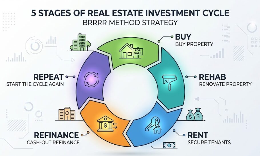 The BRRRR cycle: Buy, Rehab, Rent, Refinance, Repeat