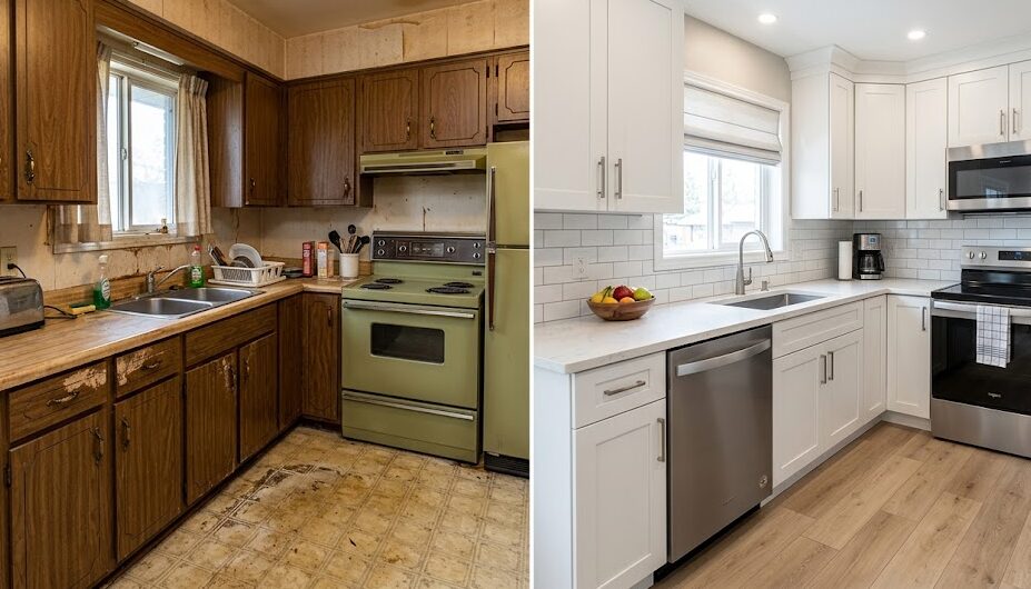 Before and after renovation of a Toledo BRRRR rental