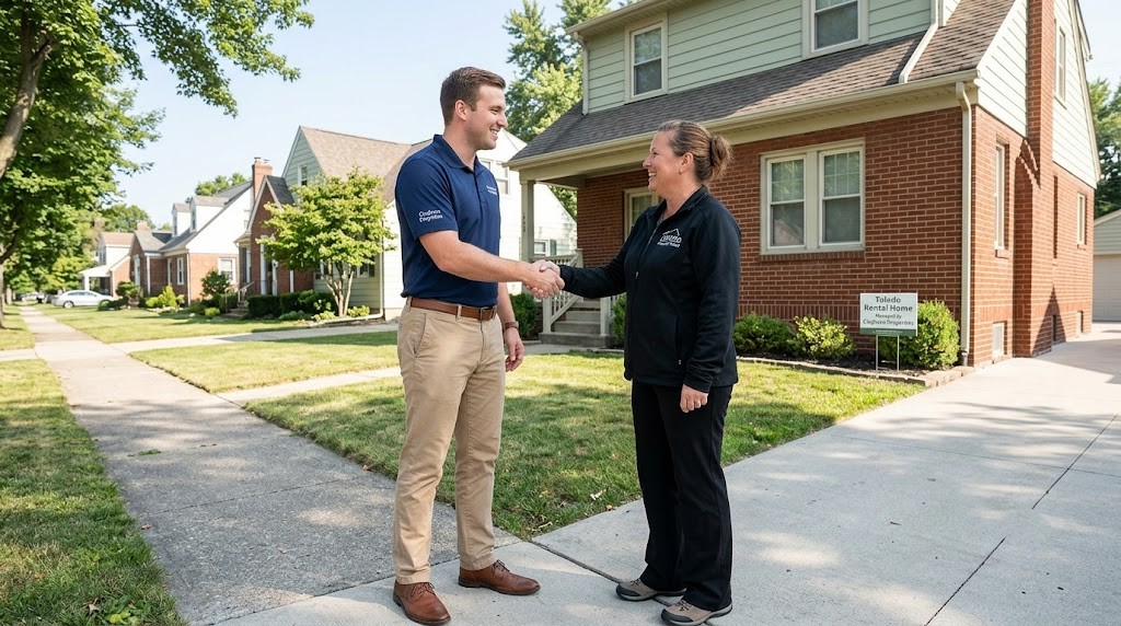 Austin Cleghorn connecting an investor with vetted property managers in Lucas County