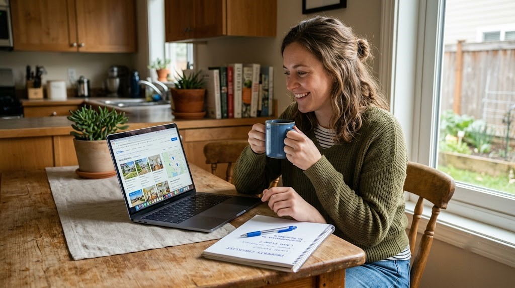 Beginner researching how to start investing in rental property at home