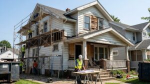 BRRRR strategy Toledo property mid-renovation during the rehab stage