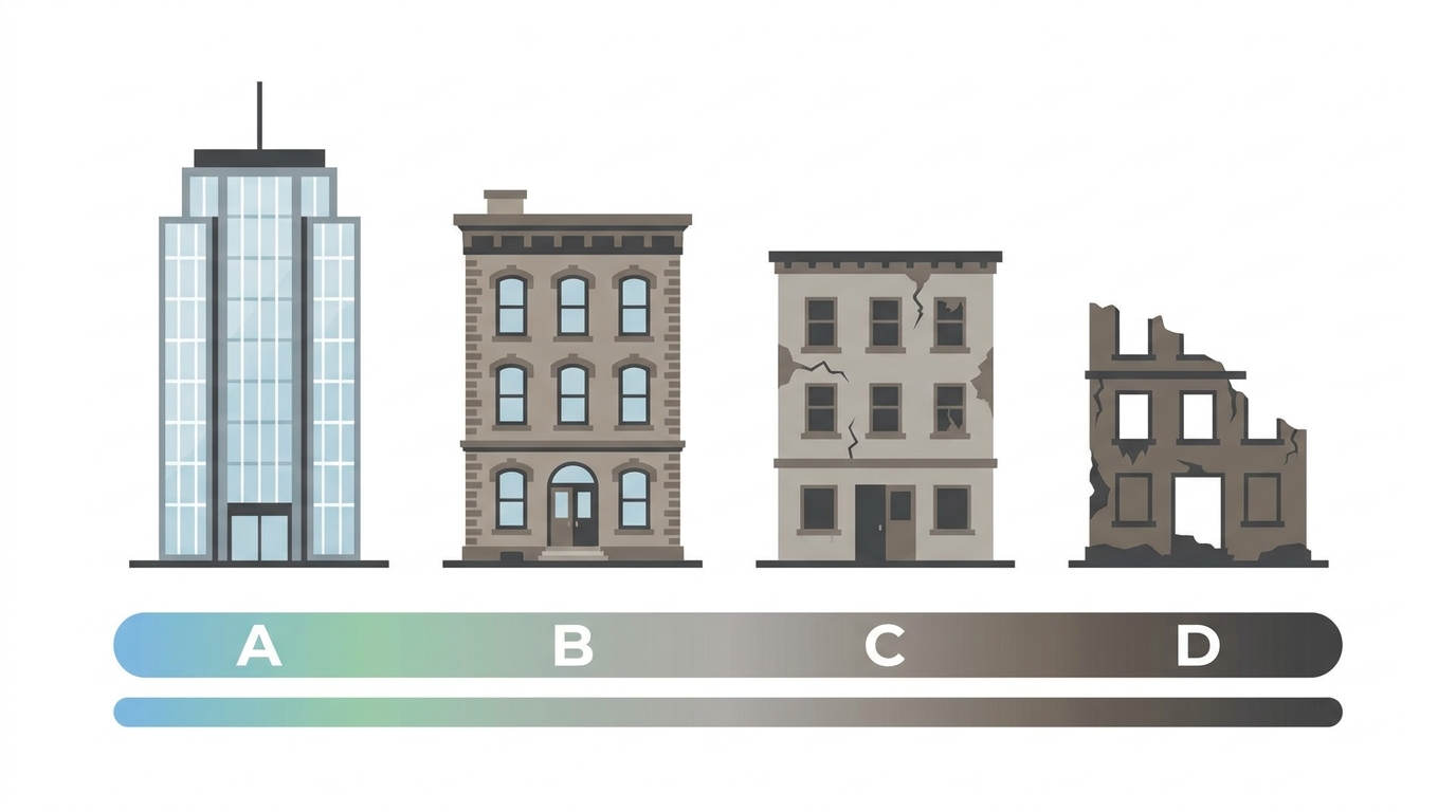 Toledo neighborhood classes for investors shown as an A to D property framework
